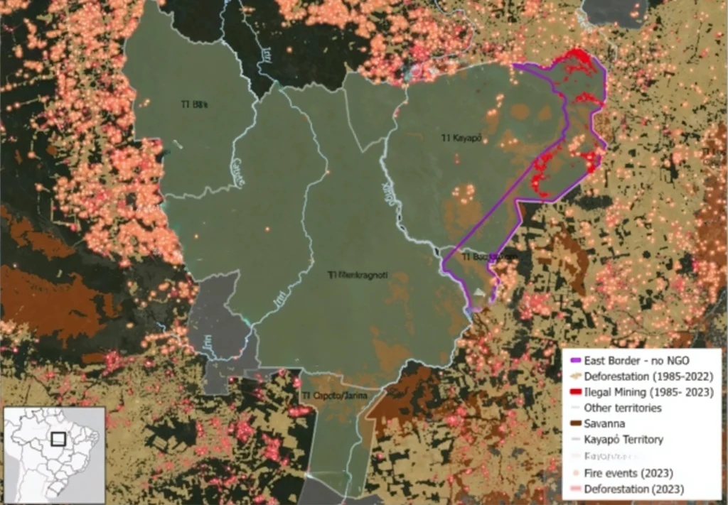 Pressão dos ilícitos no território indígena Kayapó